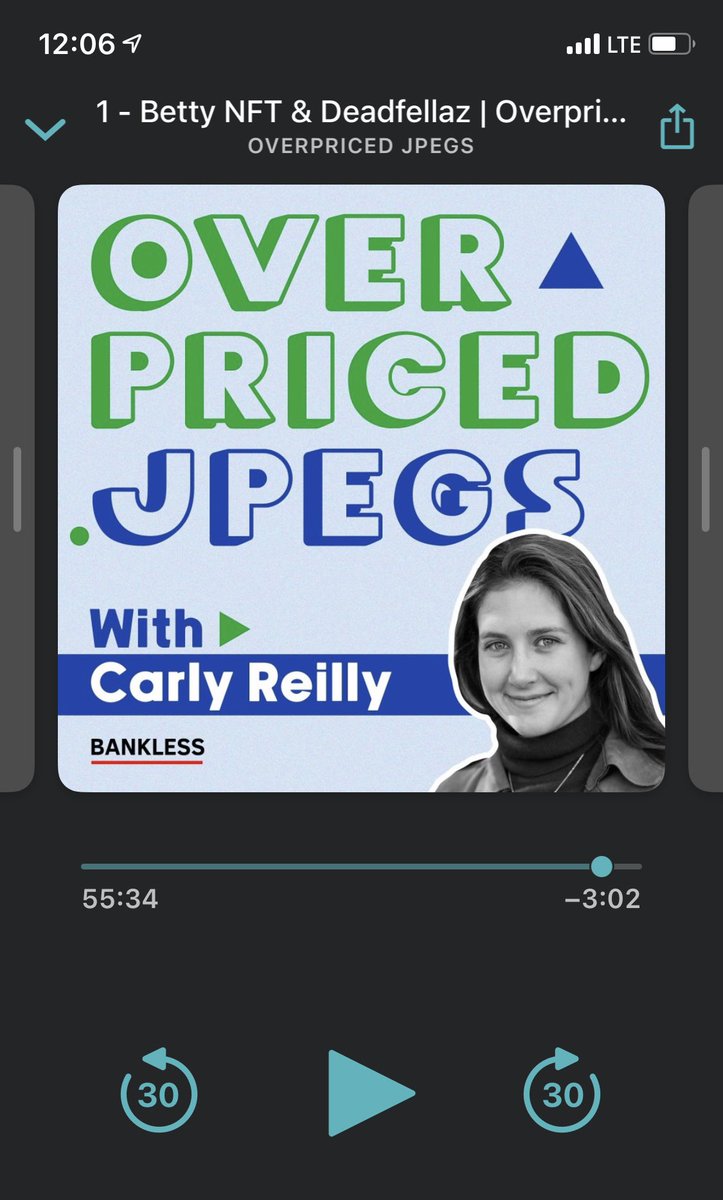 amypeniston's tweet photo. New podcast alert!! If you are deep into #NFTs, you should check out “Overpriced JPEGs” on the @bankless network:

https://t.co/112gPmAhj5 👀

Love to hear clear, concise takes on key NFT news…and hosted by a lady!

Bravo, @carlypreilly. 

Also, coins coins coins 😬 https://t.co/5gsIEXFzTH