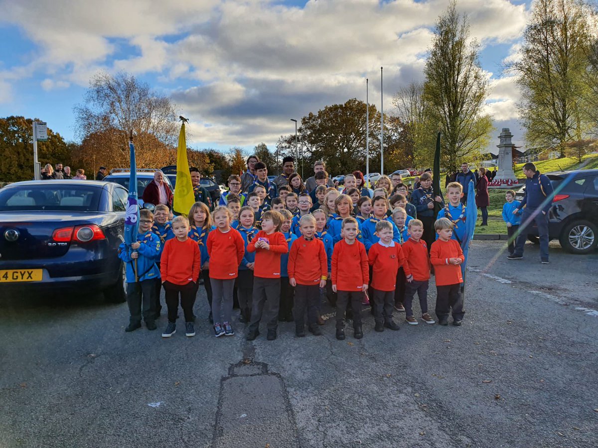 Very proud of the group today for remembrance parade and joined by our squirrels #WeWillRememberThem #squirrels