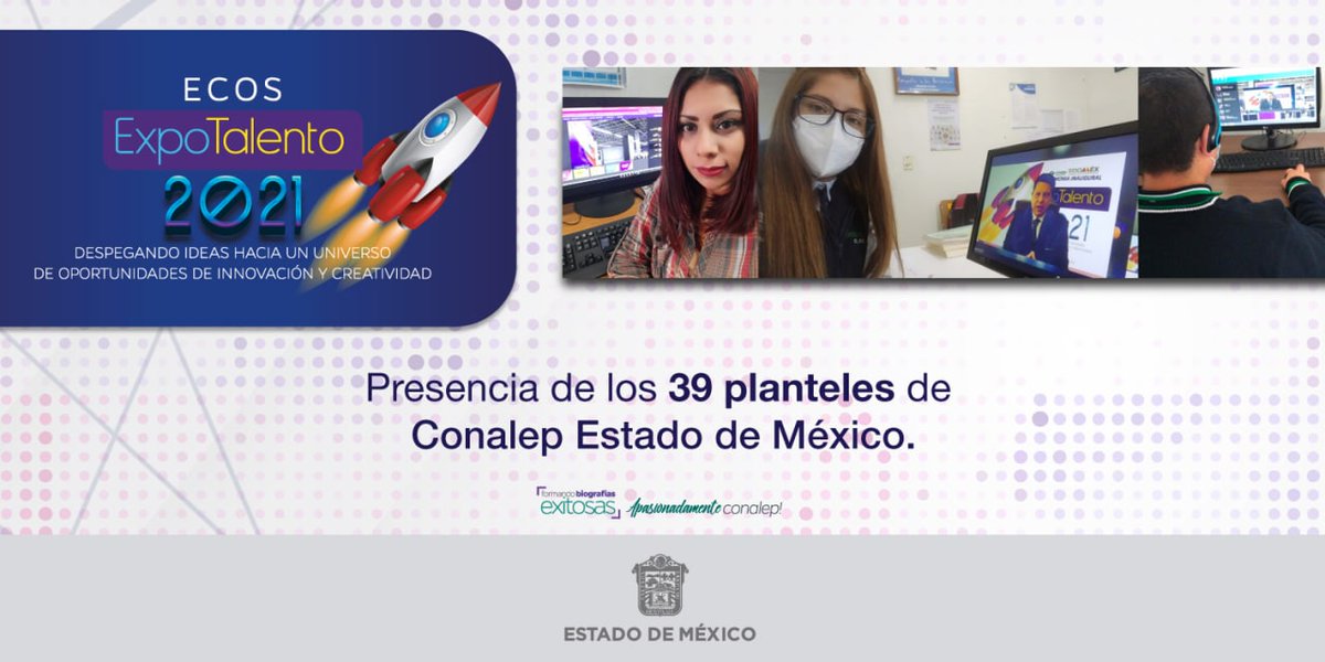 Conalep_Edomex's tweet photo. La #ExpoTalento2021 contó con la participación de estudiantes, docentes, administrativos y directivos de los 39 campus #conalepmex; así como aliados estratégicos y #Empresarios.
#DespegandoIdeas
#ApasionadamenteCONALEP https://t.co/O1zjTeIa0c