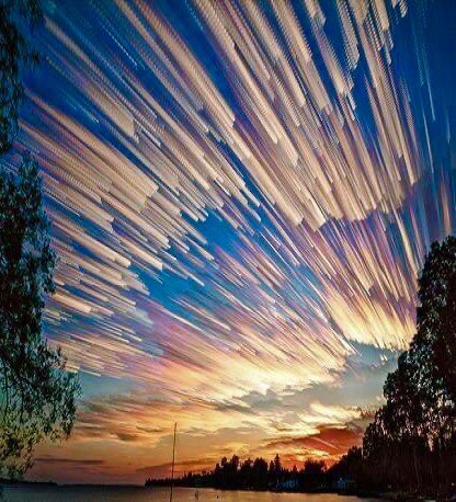 LakotaMan1's tweet photo. Time lapse photo of the mahpiya oyate (cloud people) racing across the sky —Our Creator’s illustrations are incredibly meteoric. https://t.co/2Doax26Fyh