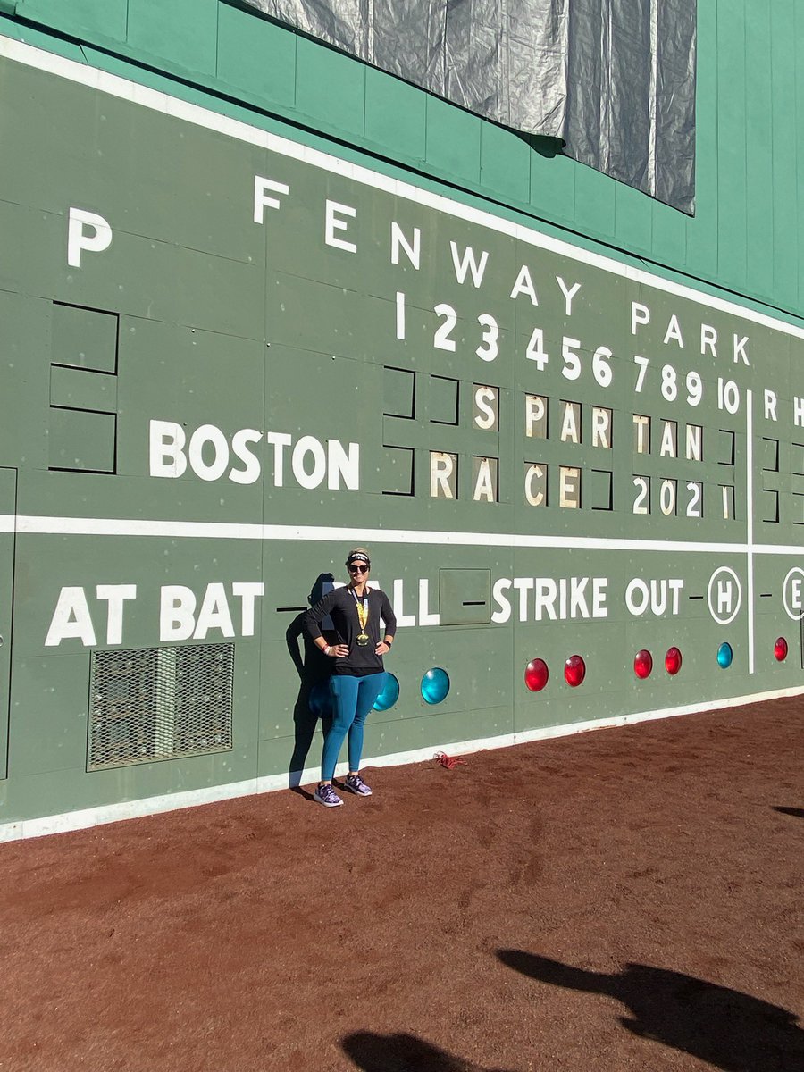 BNHS_Softball's tweet photo. ✅ Rope climb in front of the Green Monster at Fenway? 

Shout out to Coach Key for her Spartan Race finish this morning 💪🏻 https://t.co/YyjnZVosOP
