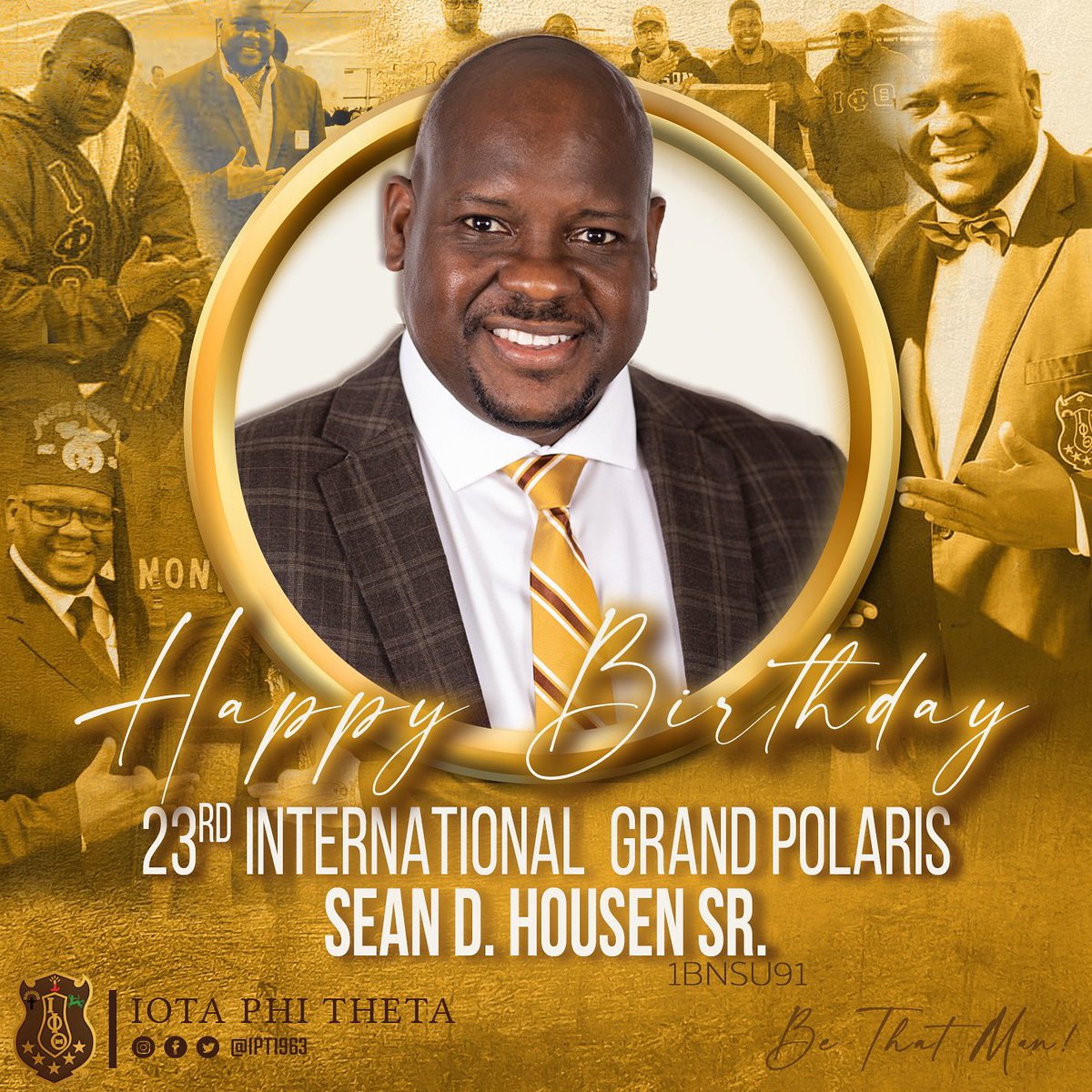 IPT1963's tweet photo. Happy milestone birthday to our 23rd International Grand Polaris Sean D. Housen, Sr.

50 looks good on your grand!

No wise man ever wished to be younger. - Jonathan Swift

#IPT1963 #IotaPhiTheta #HappyBirthday https://t.co/Ek5fBdV1zZ