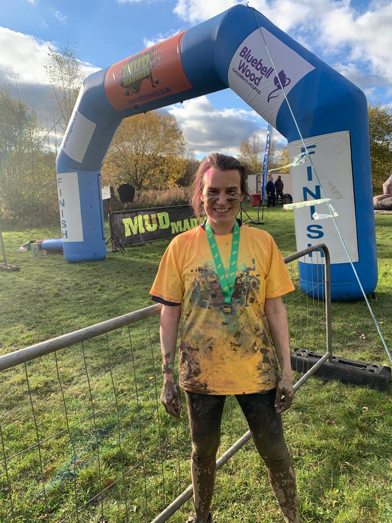 PhilippaB25's tweet photo. A glorious day for running 6k in the mud raising money for the wonderful @BluebellWoodCH. What fun! https://t.co/SGuDyL92V0