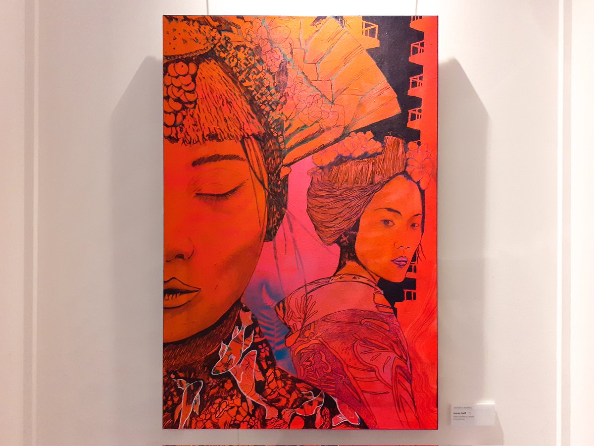 Inner-Self by Frederick Worrell 
Mixed media on canvas 
 
#ArtandChill @ 28 Station Road, SE25 5AG, just by Norwood Junction Station 

#aminamalikgallery #SE25 #SouthNorwood #Croydon #SouthLondon #london #frederickworrell