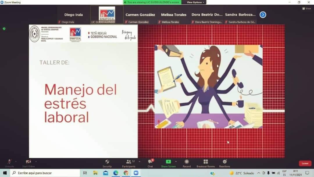 itslhcdparaguay's tweet photo. #Charla_virtual sobre "#Manejo_del_estrés_laboral", a cargado del Prof. Lic. #Guido_Alonso (Instructor del CIMA). Realizada el jueves 11 de nov. de 2021, de 08:00 a 10:00 hs. Organizada por @Sinafocal con apoyo del @itslhcdparaguay.
#ITSL_5Años_ProfesionalizandoLaLaborLegislativa https://t.co/FFJ1EhYSoW