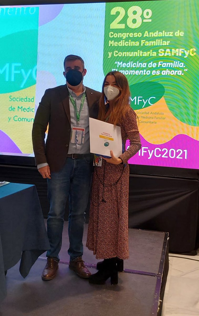 CongresoSAMFyC's tweet photo. Entrega de premios #SAMFyC2021 a mejores comunicaciones orales (caso clínico AP, caso clínico urgencias, trabajo final de residencia y resultado de investigación)
Enhorabuena ! https://t.co/Op8kp1sqv2
