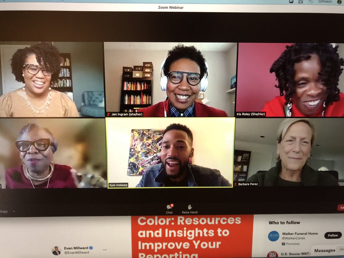 Really appreciating this session on “Covering Communities of Color” from <a href="/GreaterCincyABJ/">GCABJ</a> <a href="/YWCACincinnati/">Ywcacincinnati</a>, All in Cincinnati. In this photo: <a href="/IrisRoley/">Iris Roley</a> <a href="/JenniferAIngra1/">JAI</a> <a href="/Kyle_Inskeep/">Kyle Inskeep</a>