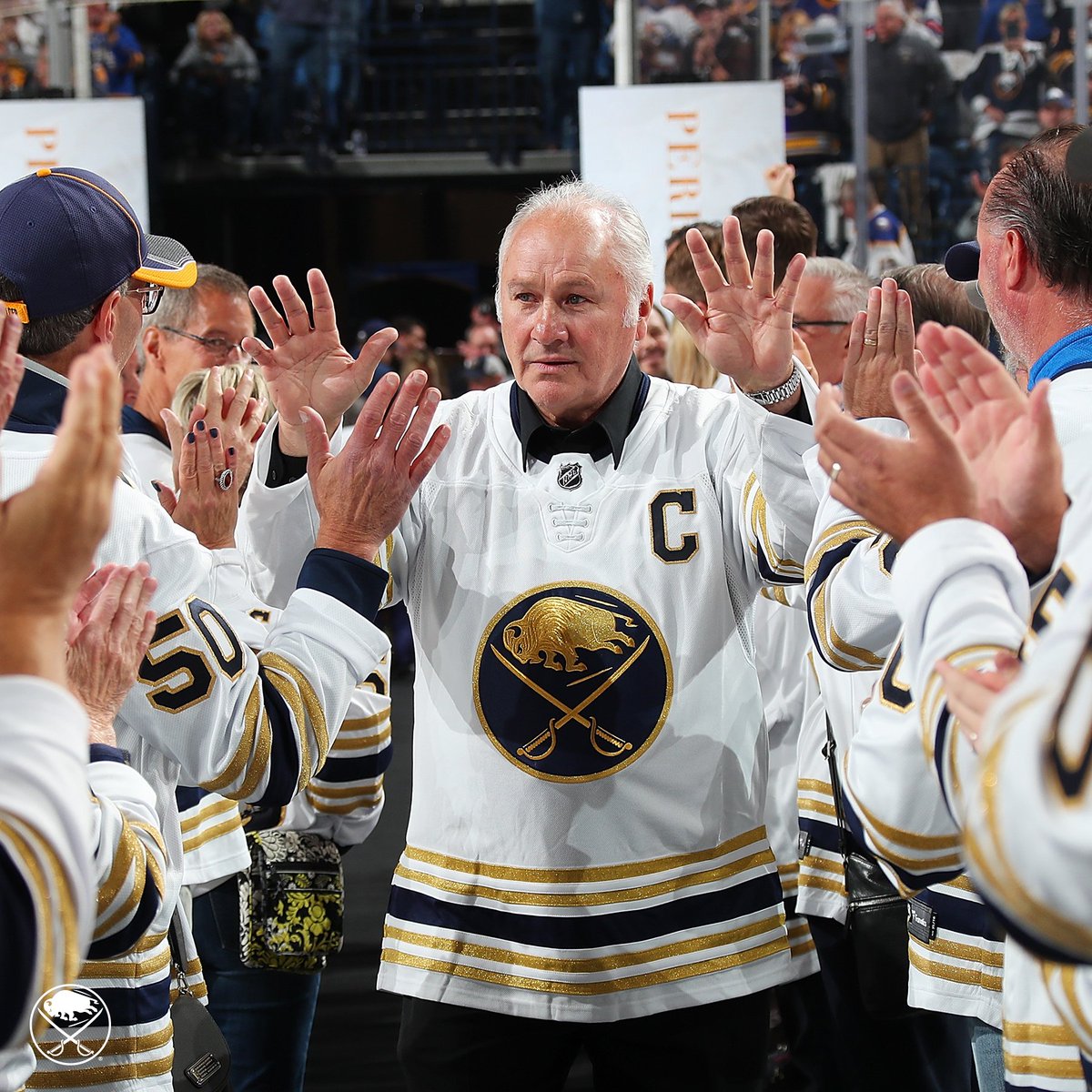 BuffaloSabres's tweet photo. RT to wish a very happy birthday to the original Sabre, Gilbert Perreault! 🙌 https://t.co/l7319wA7Ho