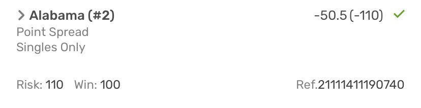 JohnnyRigaton's tweet image. JOHNNYS WHO GIVES A FUCK ANYMORE

BAMA - 50.5 

#layit #betting #RollTide