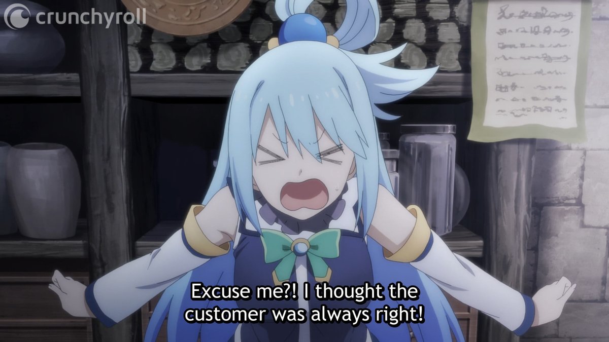 Konosuba_Anime's tweet photo. Customer is always right https://t.co/GDFICL7rzw
