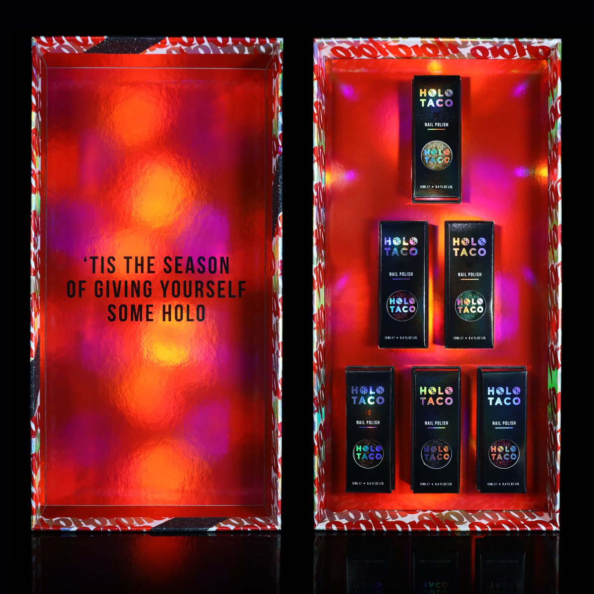 holotaco's tweet photo. THE HOLODAYS ARE HEREโจ๐ฟ The Holo Taco Cristmas Collection! ๐ 6 seasonal holo glitter polishes โจ in a limited edition gift-wrap style collectorโs box ๐ perfect for gifting (even to yourself ๐)
Shop! ๐
https://t.co/Zebd7SO0FO
#holotacocristmas #holotaco ๐ฟ๐ฎ https://t.co/worLjyY7xp