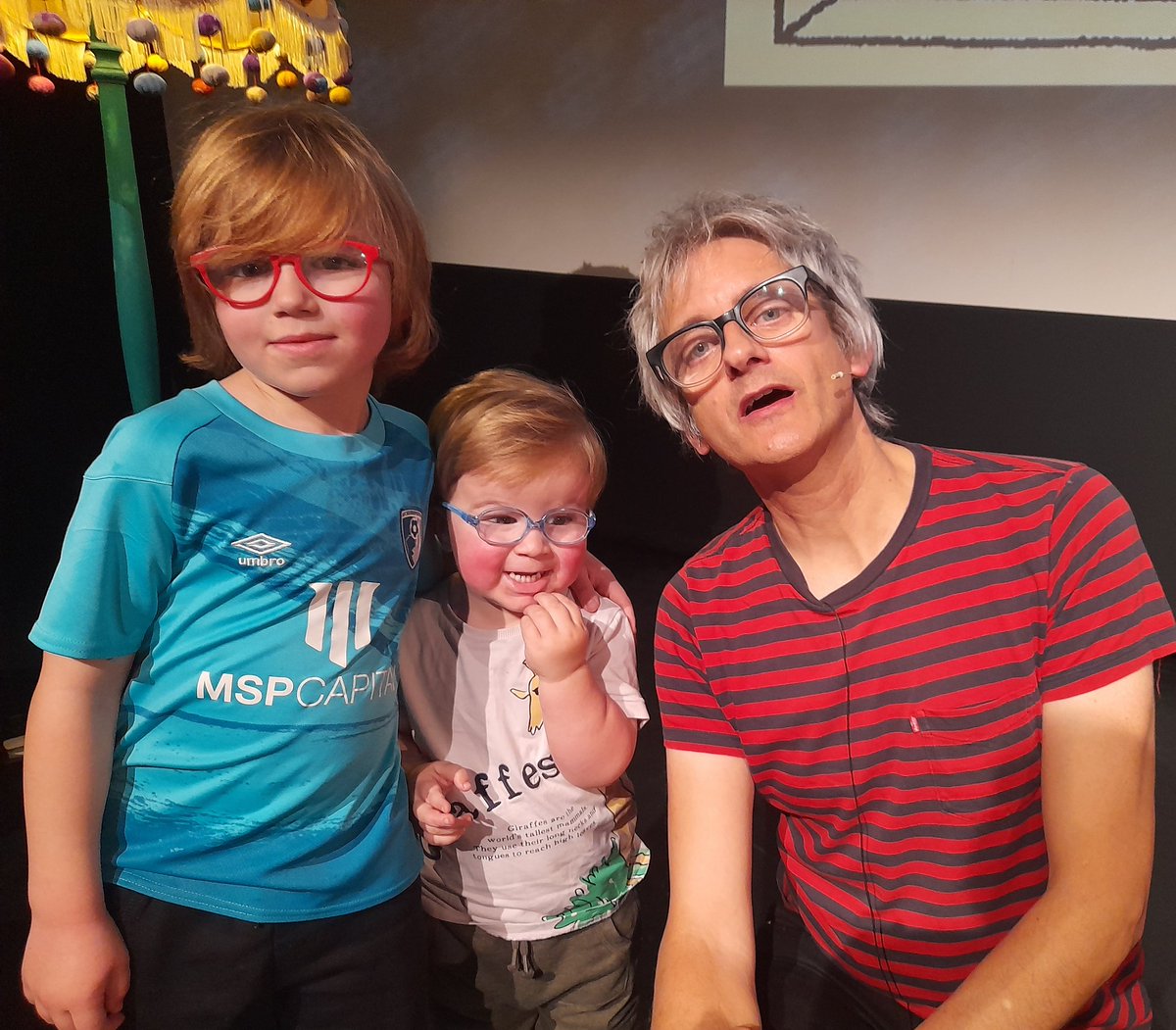Noah and Teddy had a great time seeing <a href="/nickcope4/">nick cope</a> in Eastleigh this afternoon! Ted's mind was BLOWN that Nick was right there! 
Fab show and great that they got to meet him afterwards.