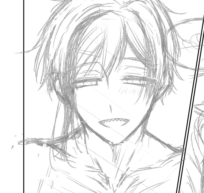 ラフで笑顔だったのに
下書きでしょんぼりさせてしまった😇 