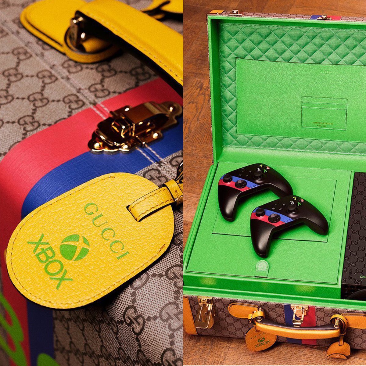MXNeutron's tweet photo. ¡DE LUJO! 🎮🤑

Xbox tendrá una colaboración con Gucci en donde sacarán un paquete especial con Xbox Series X: tendrán un costo de 10 mil dólares y solo existirán 100 unidades en todo el mundo https://t.co/KTgo7UwjED