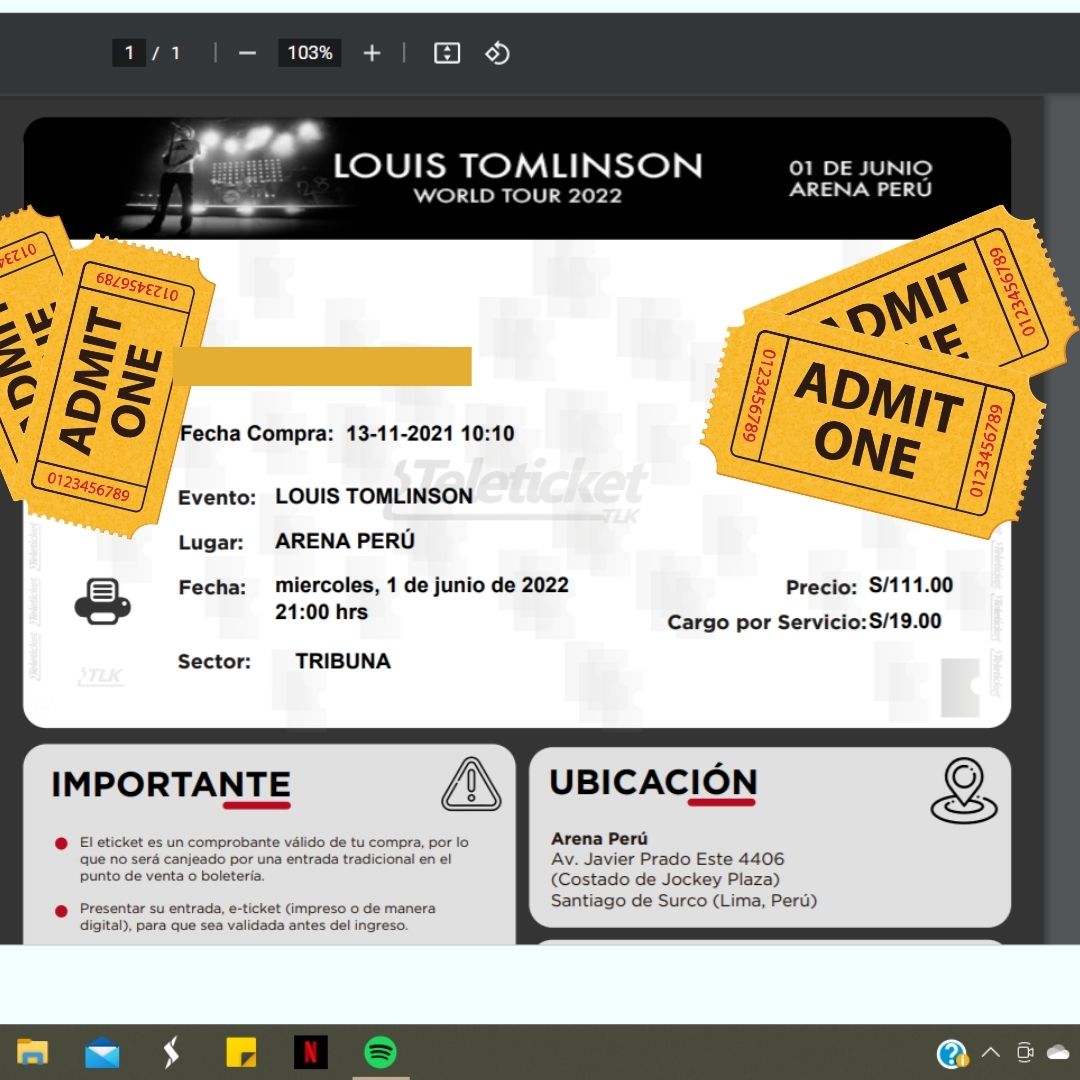 iamswyn's tweet photo. Solo actualicen la pag de teleticket. Si se puedeee #LouisTomlinsonenLima https://t.co/HAtUAXObDp
