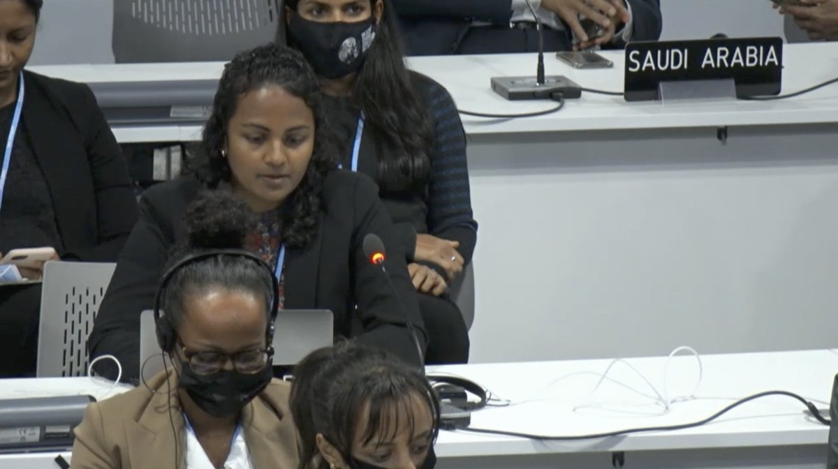 LossandDamage's tweet photo. #Maldives #COP26 Plenary: "For some #LossAndDamage may be the beginning of conversations and dialogue. For us it is a matter of survival...We have 98 months to half global emissions. The difference between 1.5 and 2 degrees is a death sentence for us." DISCLAIMER:live note taking https://t.co/S8V8pRaGQI