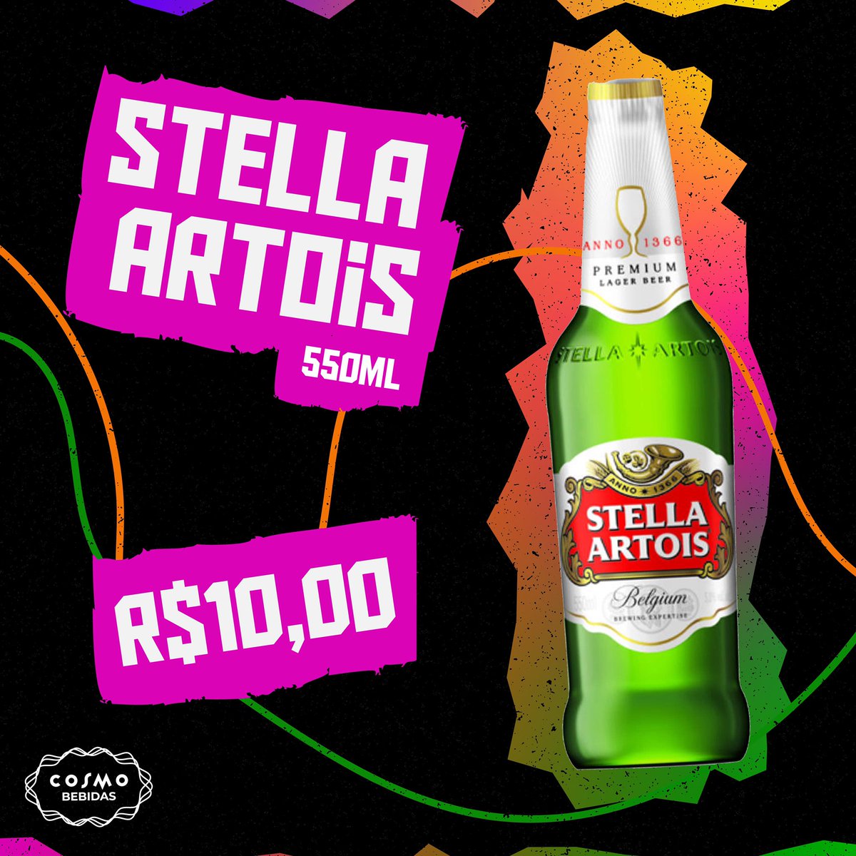 cosmobebidas's tweet photo. Stella Artois 550ml por R$10,00 🤠

Delivery está ON ✅ 

Peça agora pelo LINK 🚀 
https://t.co/zQMSY6HWP9
Leva direto para nosso cardápio online!

▪️Hoje ficamos abertos até 01:00▪️

#macae #macaetips #stellaartois https://t.co/P7HCcBIuj3