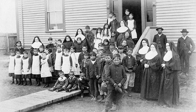 “Schools”
1883-1997 Ca gov funded Christian church led schools, designed to ‘educate’ #Indigenous children and force then into a white Canadian society. 150,000 + indigenous children were unwillingly taken from their families #inuit #native  #canada #history