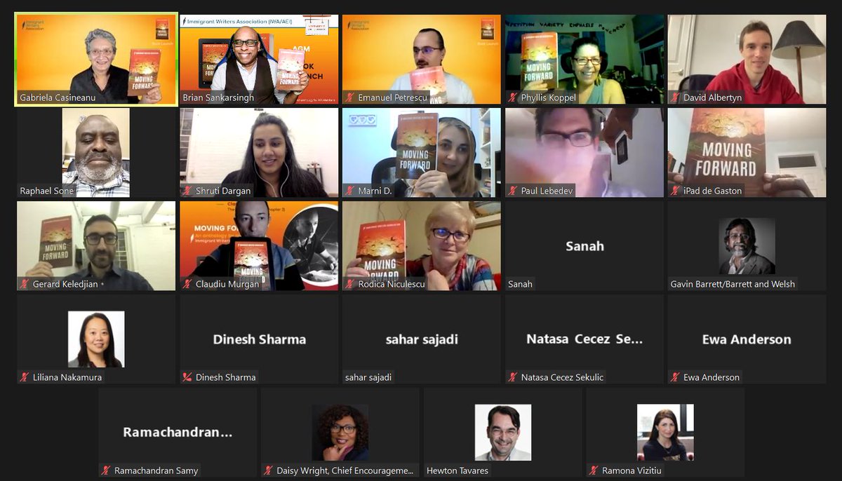 ImmWriters's tweet photo. Thank you, everyone, who showed up for our book launch! Some of the authors had a chance to read from their anthology chapters. We also give away prizes to the participants. And most importantly, we discussed the next steps for the Immigrant Writers Association. Thank you, again! https://t.co/owsIJfSz9U