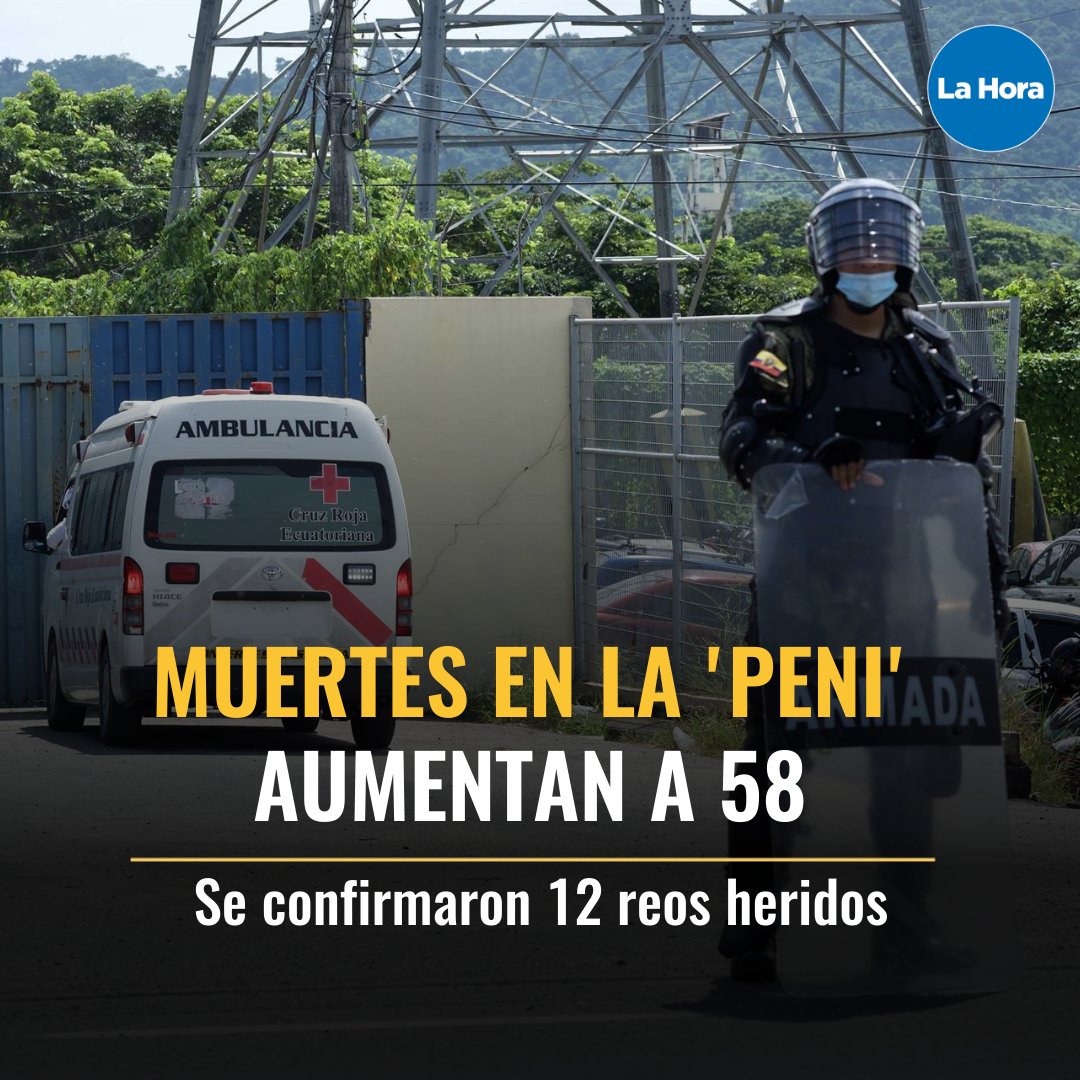 lahoraecuador's tweet photo. El gobernador del #Guayas, Pablo Arosemena, aseguró que la calma volvió a la #PenitenciariaDelLitoral tras los enfrentamientos de la noche de este viernes 12 de noviembre de 2021. 👉🏽 https://t.co/xY2o1HaObm

#CrisisCarcelaria https://t.co/9KLXgHnq2Z