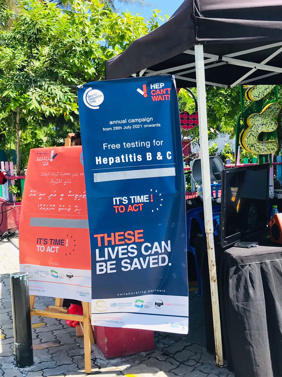 HPA_MV's tweet photo. World Hepatitis Day testing even held today at Iskandharu Maizaan. #HepatitisCantWait #Handstogether #WorldHepatitisDay @SHE_Maldives @WHOMaldives https://t.co/JNkpUzLF8Q