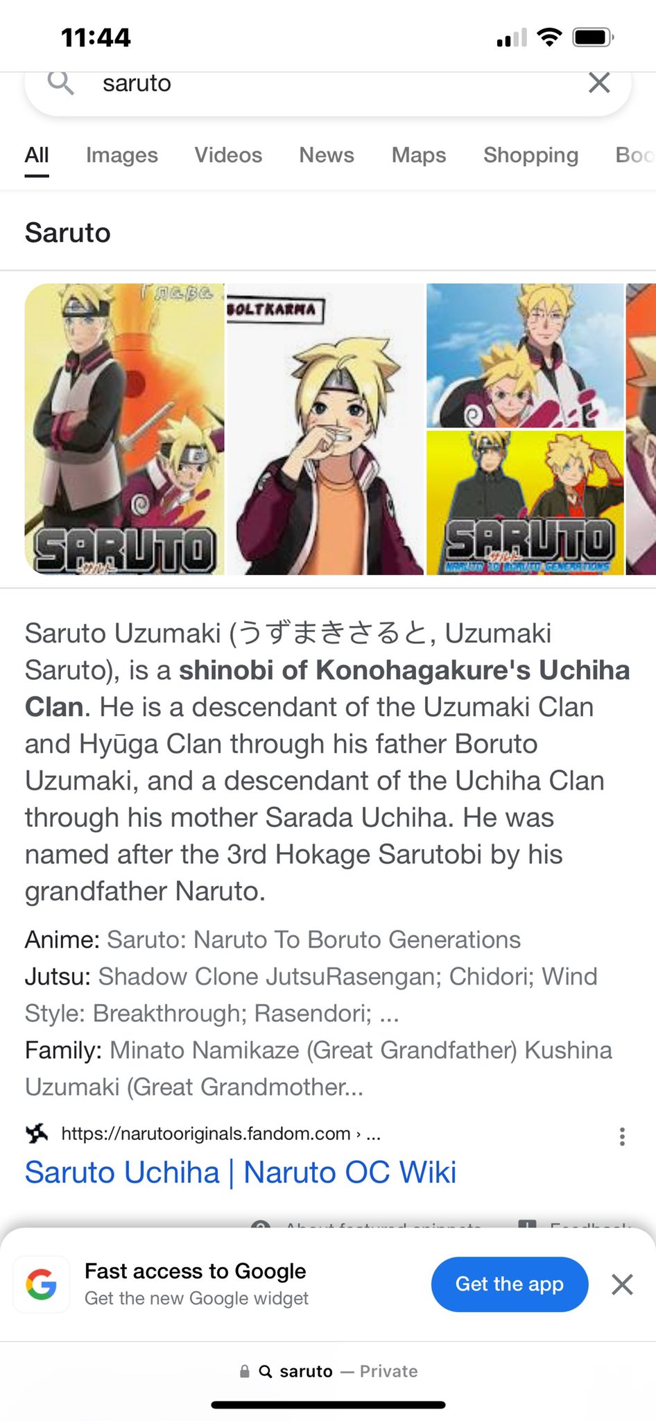 Saruto Uchiha, Naruto OC Wiki