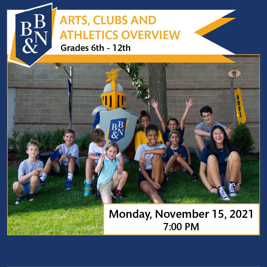 Please join us for an overview of our arts, clubs, athletics, and wellness programs and to meet a few of our faculty, coaches, and athletic administrators. #bbnschool #bbnschooladmissions bbns.org/admission/2021…