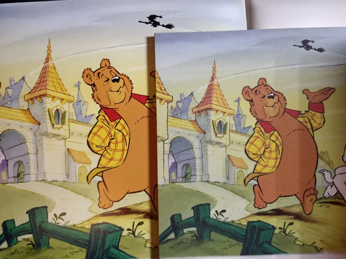 Difference in color and texture with glossy paper vs matte... (Tbf, these are unedited phone pics with a desk lamp) 