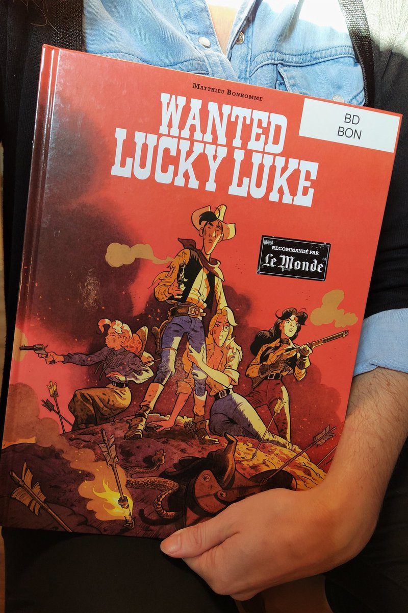 ccglosable's tweet photo. [#BD] Un Lucky Luke moins sombre que dans « L’homme qui tua Lucky Luke ». Le récit est parsemé d’humour et le dessin est toujours aussi attirant. En bref, une chouette lecture. https://t.co/1VJKCzvRWq