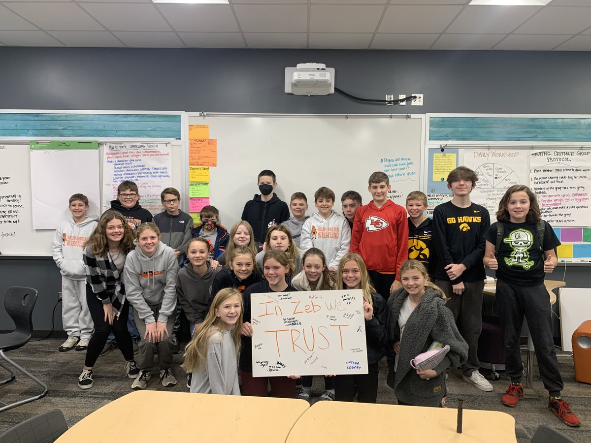 Solon Middle School Students Wishing the Spartans a Victory at the dome today: