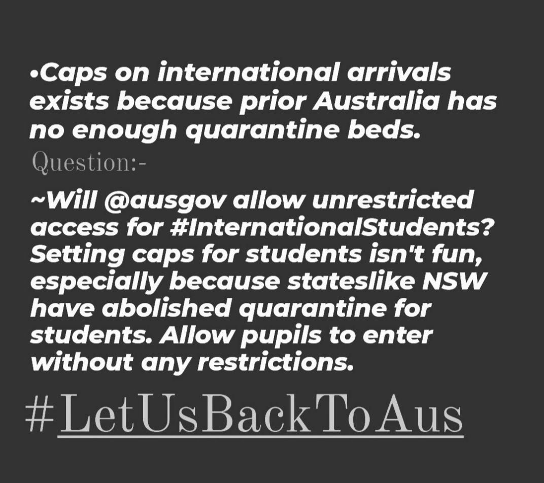 student_mehkma's tweet photo. Allow #InternationalStudentsAustralia to enter #Australia without any restrictions. #LetUsBackToAus @Dom_Perrottet @JoshFrydenberg @ScottMorrisonMP @AusHCIndia @DanielAndrewsMP @DanTehanWannon @marshall_steven @PeterDutton_MP @GregHuntMP https://t.co/zzxbGivpOf
