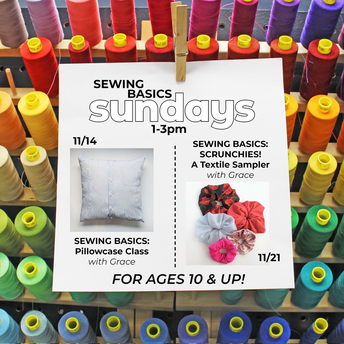 reThinkLounge's tweet photo. Who wants to learn to sew this Sunday? See our upcoming classes here: https://t.co/uD9a1jQCOr https://t.co/Cr3IGhv9QI