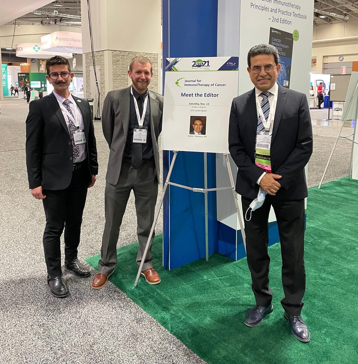 jitcancer's tweet image. Meet #JITC Editor-in-Chief Pedro J. Romero and other members of the JITC team at the SITC booth 12:45-1:15pm EST today. We would love to hear from you about your research and talk about ways to get engaged in the journal! #SITC21 @sitcancer