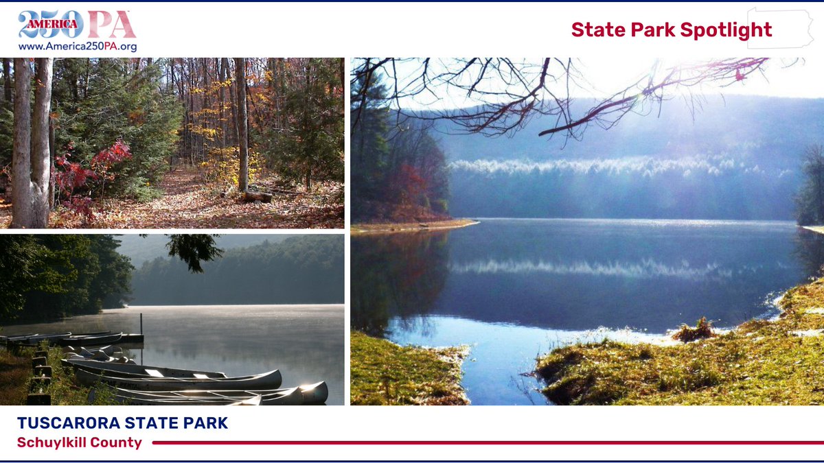 America250_PA's tweet photo. It's #StateParkSaturday! Today, #A250PA highlights Tuscarora State Park in #SchuylkillCounty! "The scenic picnic area plays host to many day trips and family reunions and the lake is a popular fishing spot." #EPIC #PAProud #Destination250PA
📸 Credit: @DCNRnews https://t.co/VpEXagpnac