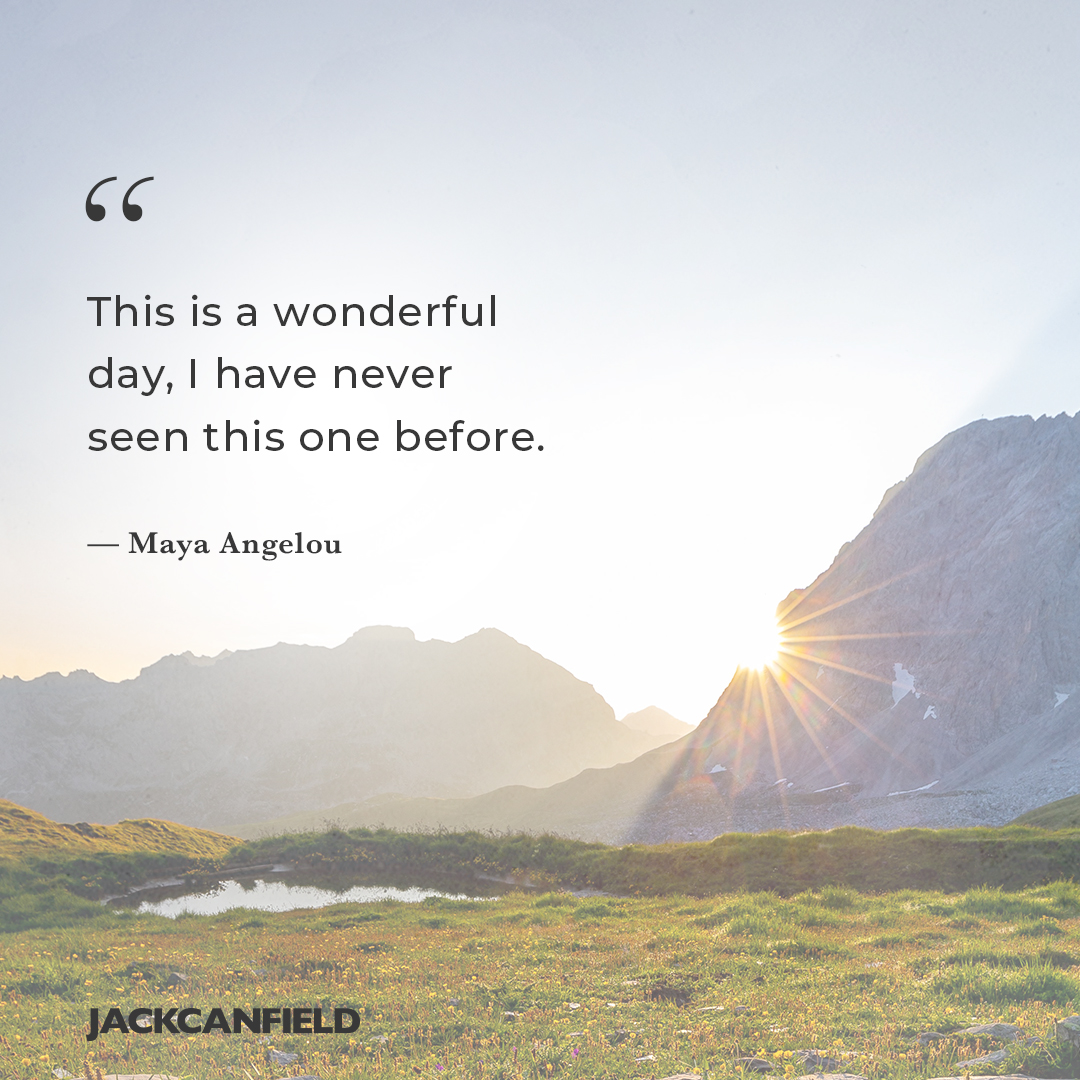 JackCanfield's tweet photo. This is one of my favorite quotes by Maya Angelou. Because it's true — every day is a gift! 

With gratitude and optimism, you can experience happiness on a higher level that presents a direct path to success. https://t.co/ReCGADIe3u