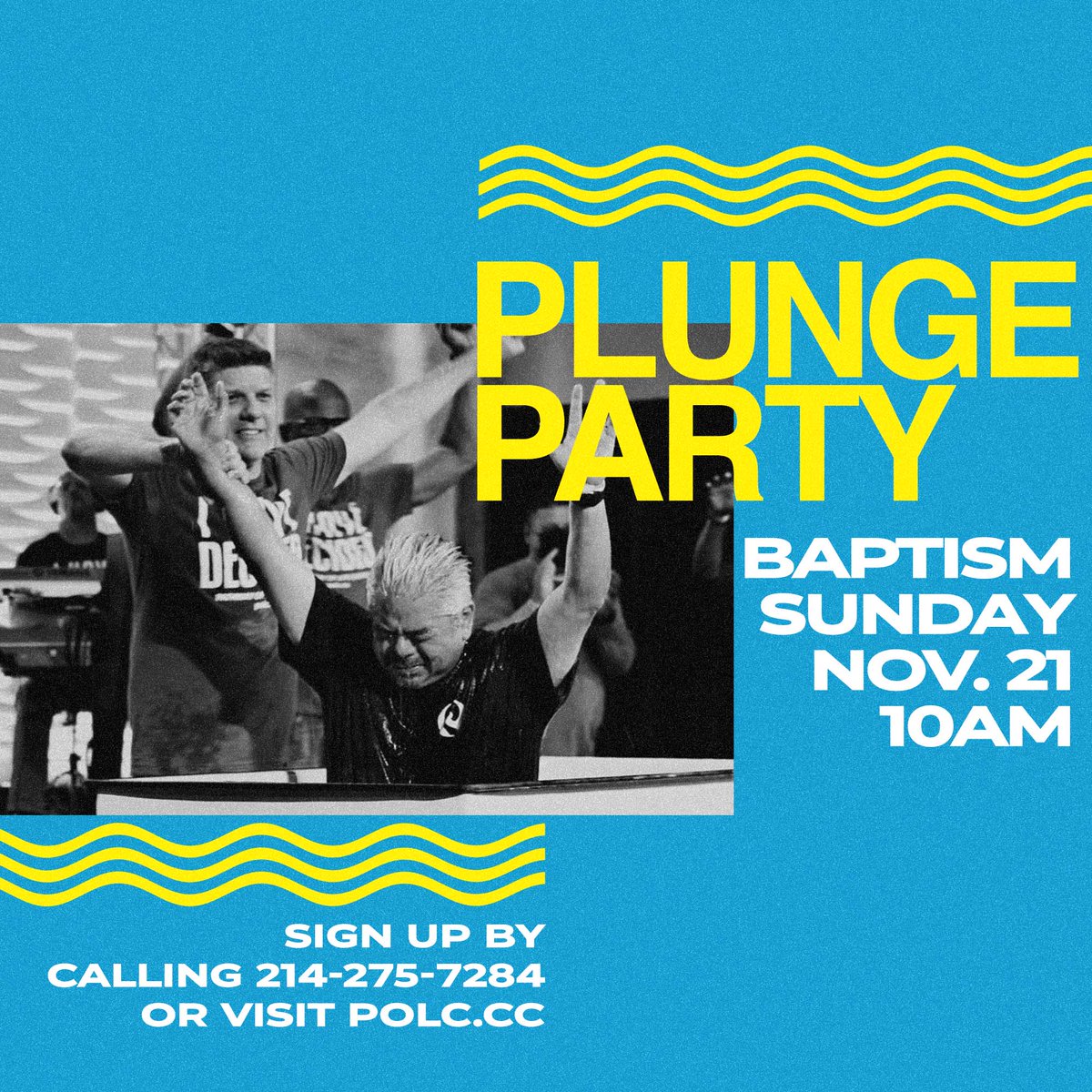 thepolc's tweet photo. PLUNGE PARTY!
Want to be baptized? Sign up today!
#Baptism #PlungeParty #POLC #PathwayofLife #Pathway https://t.co/KMYcfWXZm9
