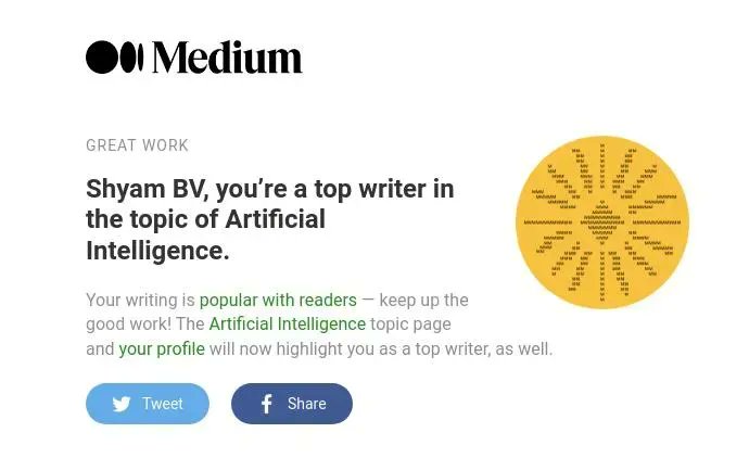 shyambv's tweet photo. I like it when someone appreciates it! Thanks @Medium 

To celebrate it I am going to share my articles &amp; code that I have been writing for a while with the tag #30DaysOfCode. 

Follow @shyambv to keep posted!

#Medium #ArtificialIntelligence #trading #DataScience #NFTs #AI https://t.co/RySdBYqUIE
