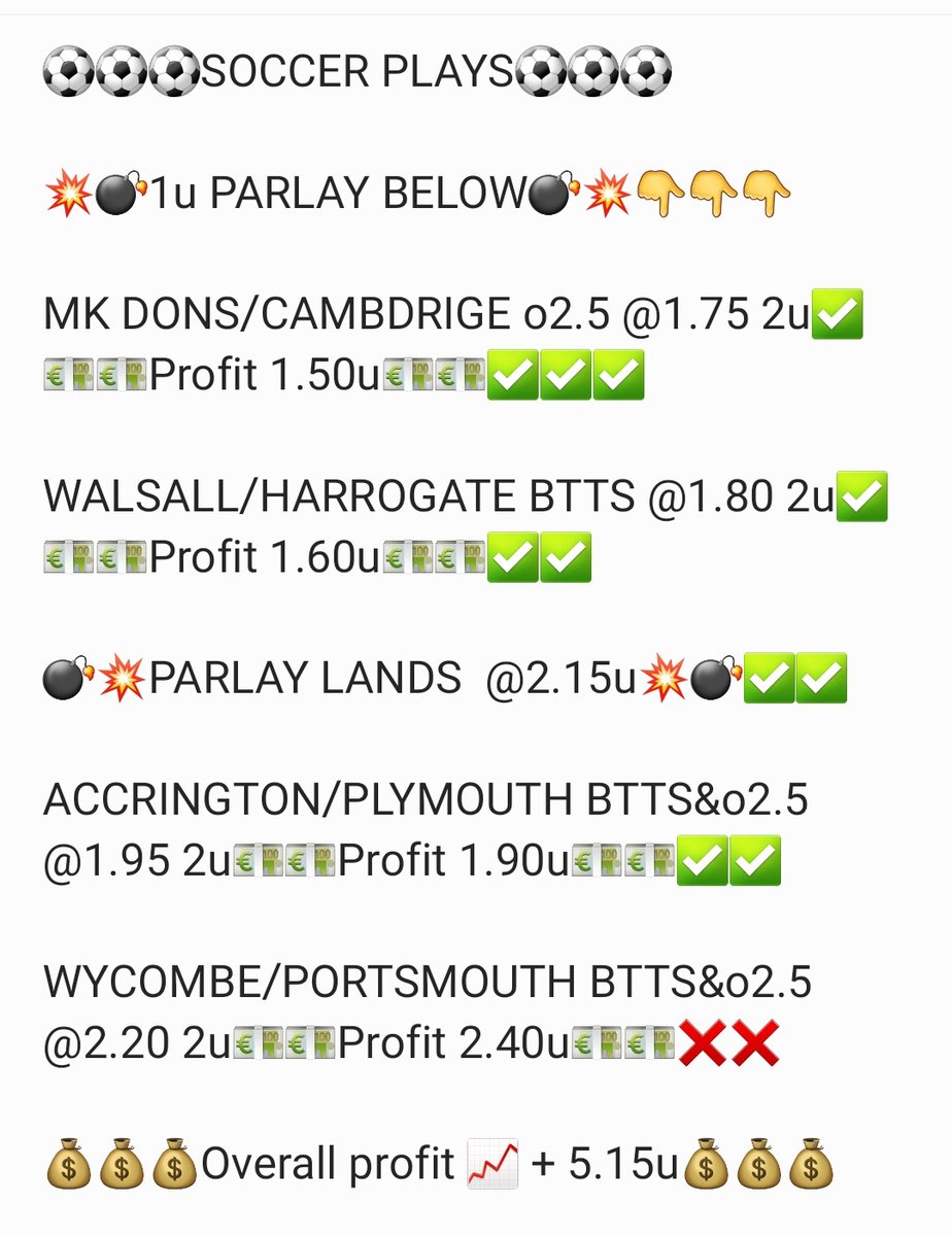 TwoLooney's tweet image. VIP cashes again and we can&apos;t stop winning 🤯🤯📈💰💶✅ 👇👇👇
pickscity.com/product/the-lo… Click the link as we have all the American sports starting NOW !!! @PicksCity @TheGambleGuy_GG #Teampickscity #GamblingTwitter #LeagueTwo #Leagueone #NBA75 #NCAAFootball #collegebasketballpicks