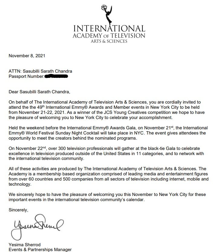sarath_in_time's tweet photo. Need an Expedited VISA. Please help. I've achieved 
@iemmys Award for INDIA. But due to overflowing visa requests, the American Embassy has stopped new emergency requests. 

@USAndIndia  @USAndHyderabad @USAndMumbai @USAndKolkata @USAndChennai https://t.co/hLLxgFa0UT