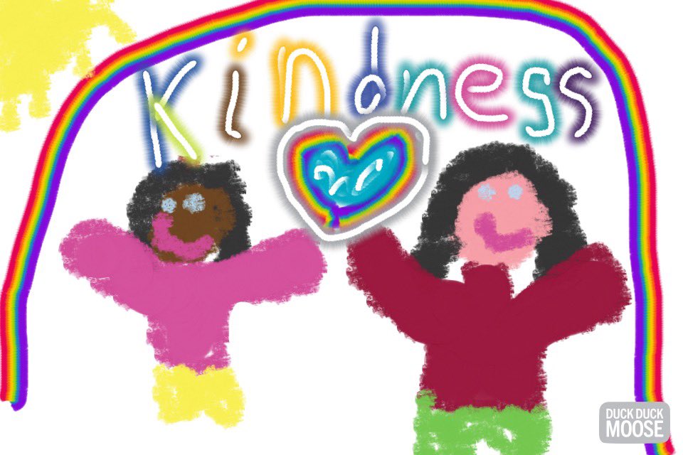 CompTeacherK_5's tweet photo. Second graders @shady_side #SSAJuniorSchool wish all a Happy #WorldKindnessDay2021 with their @duckduckmoose Draw and Tell illustrations. #WorldKindnessDay https://t.co/itibYfhwRW