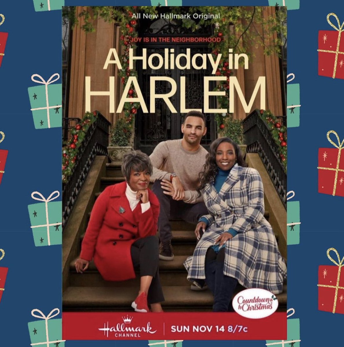 JenLaPrincesse's tweet photo. Tomorrow on @hallmarkchannel ! 🎄🎁🥳 #makeupbyme on @tinalifford (+ other ensemble cast ) #HolidayinHarlem #countdowntoChristmas #KeyMakeupArtist https://t.co/1bPwCqQN08