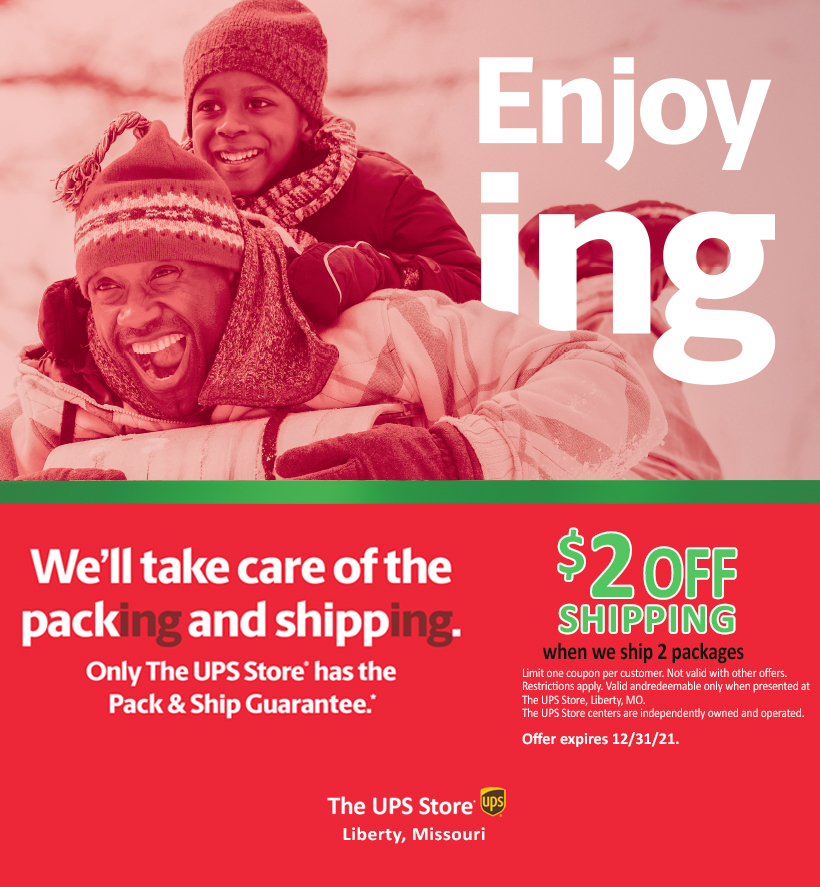 UPSLibertyMO's tweet image. We'll take care of the packing and shipping. You should be out enjoying your holidays. We're here to help you do that. Get $2 off shipping when you ship 2 packages. You're welcome!
#savings #packandship #kclocal