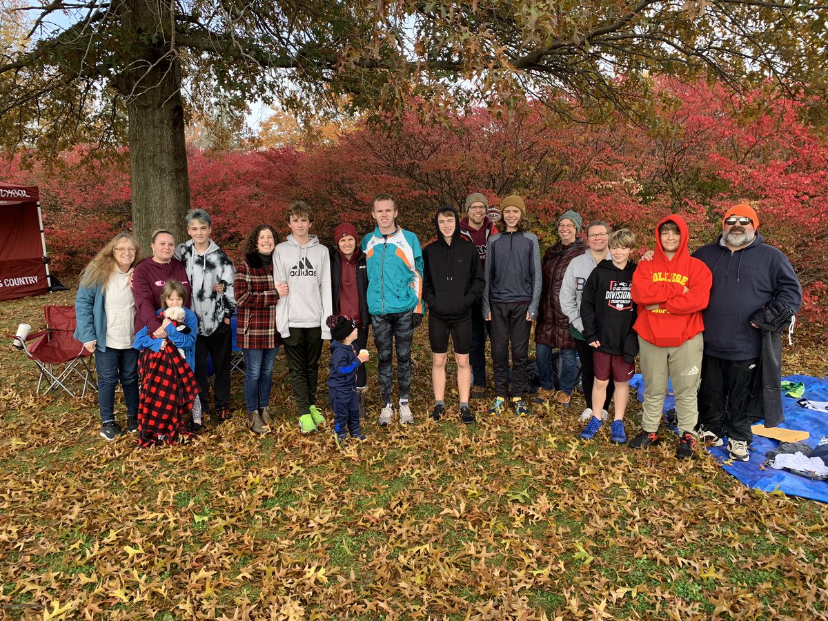 What a super day and season for our XC team. Marcus 1st overall and Dylan 22nd overall will qualify for the all state meet next week. Team finished strong in 17th. We also got to celebrate Marcus’ 16th birthday with cake👏🐏 #gorams #familyfans