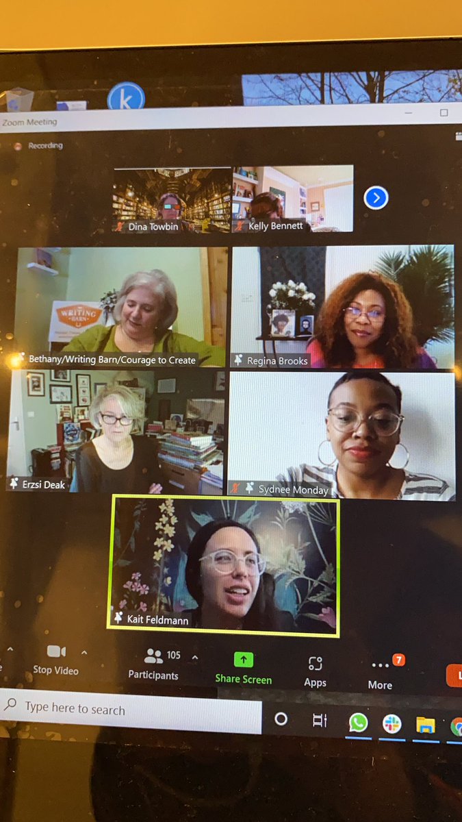 DTowbin's tweet photo. #Funnywomenofkidlit panel is rockin’ it. #WritingBarn https://t.co/pvYHc9nBZk