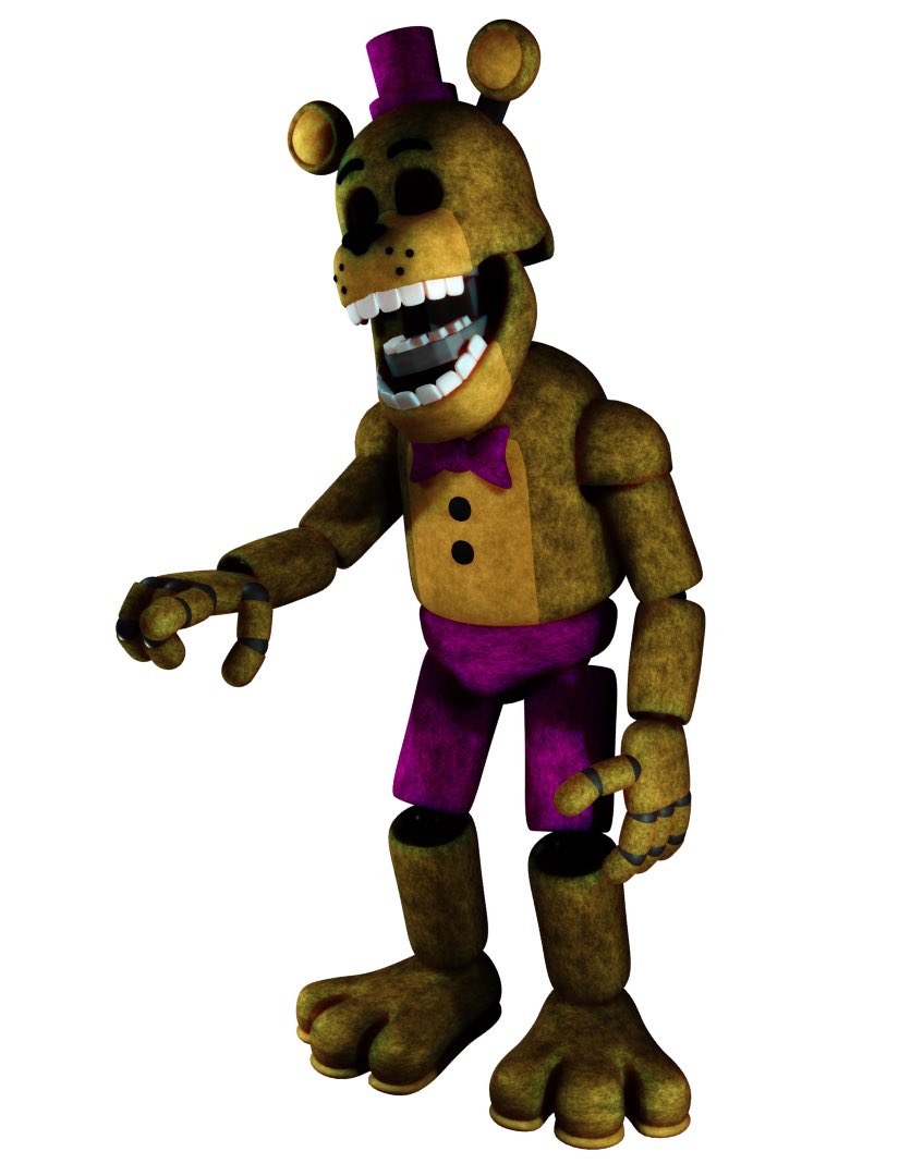 Mr. Rent Man on X: My version of Fredbear/Golden Freddy that I made in  Blender. Fredbear is probably my favorite version of Freddy in the whole  FNAF series. #FNAF  / X