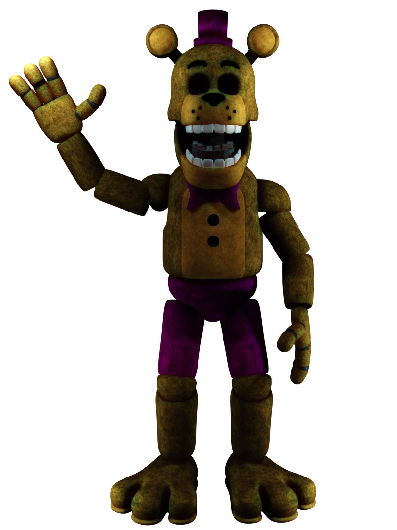 Mr. Rent Man on X: My version of Fredbear/Golden Freddy that I made in  Blender. Fredbear is probably my favorite version of Freddy in the whole  FNAF series. #FNAF  / X