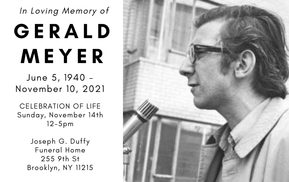 VMForum's tweet photo. Please join us in celebration of the life or VMF co-founder, Dr. Gerald Meyer. All are invited #GeraldMeyer #VitoMarcantonio https://t.co/2YcCAUY8ah