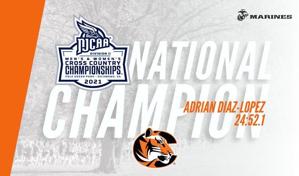 NJCAA Cross Country and Track & Field (@njcaaxctf) on Twitter photo βοΈCowley's Adrian Diaz-Lopez crosses the line first and takes home the #NJCAAXC Division II Men's individual title, presented by the Marines.
Diaz-Lopez wins the individual championship by 0:03.2 ππππππ
π over teammate Amos Pkiach.
Full results | live.athletic.net/meets/10929/xcβ¦ βοΈCowley's Adrian Diaz-Lopez crosses the line first and takes home the #NJCAAXC Division II Men's individual title, presented by the Marines.
Diaz-Lopez wins the individual championship by 0:03.2 ππππππ
π over teammate Amos Pkiach.
Full results | live.athletic.net/meets/10929/xcβ¦