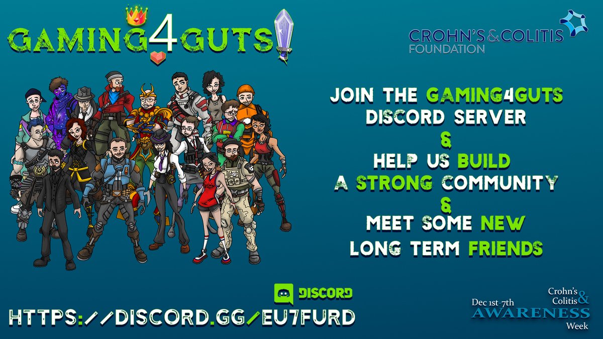 gaming4guts's tweet photo. Did you know that we have a #discord server?
#IBD #IBDVisible #gaming4guts #ulcerativecolitis #crohnsdisease #INDcolitis https://t.co/qpzMSUcPDG