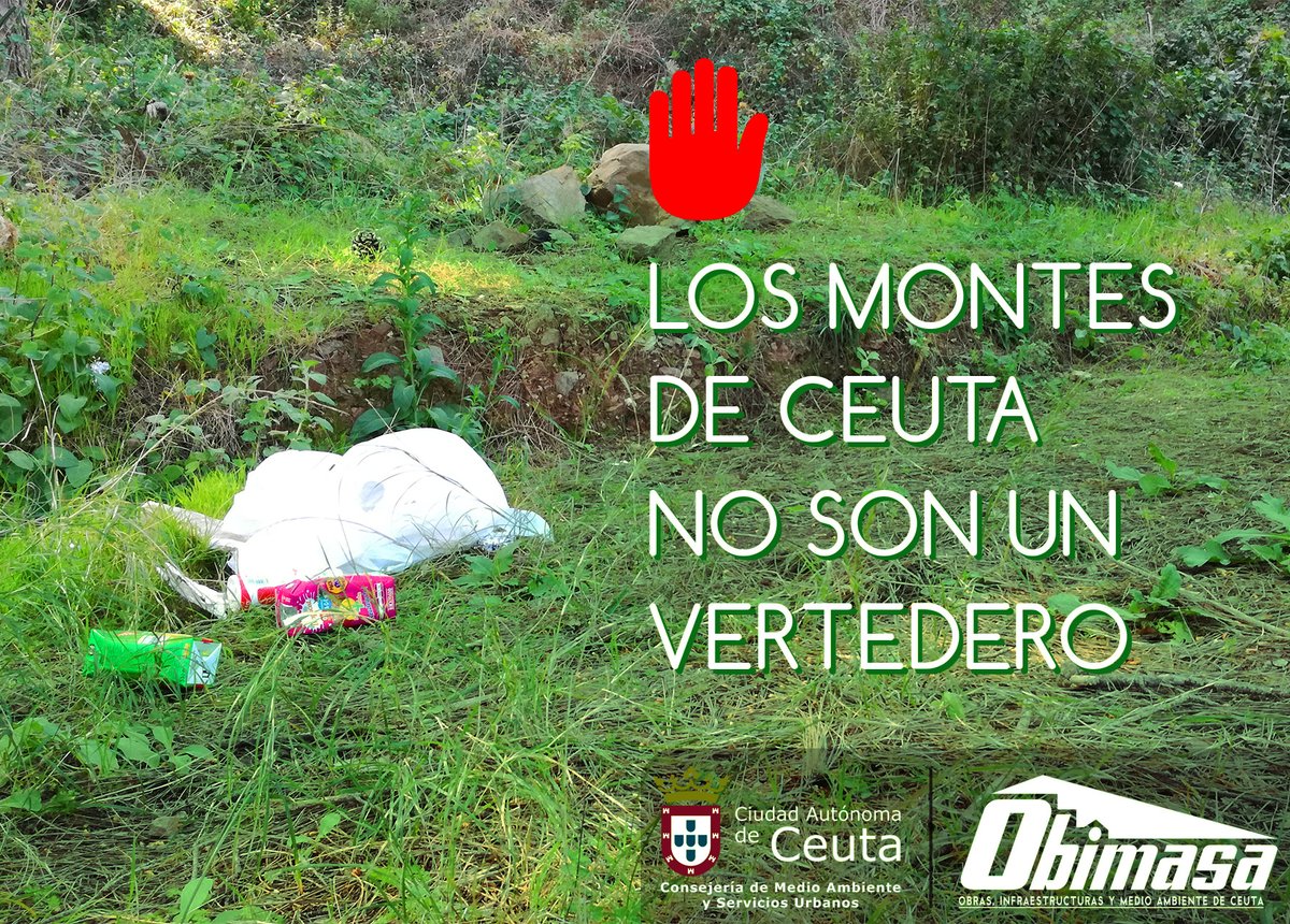 obimasa's tweet photo. Los montes de Ceuta no son un vertedero. Cuando hayas terminado tu día de conexión con la naturaleza, recoge tu basura y llévatela contigo, porque la basura no vuelve sola.
#Ceuta #MontesLimpios #StopBasuras #Basuraleza @GobiernodeCeuta https://t.co/o4swicBf7A
